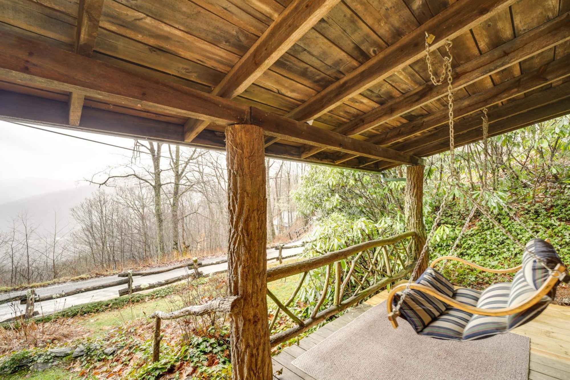 Rustic Maggie Valley Cabin With Mountain Views! Exteriör bild
